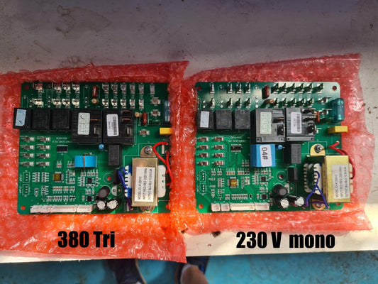 Carte electronique + panneaux de controle pour machine à glace soft en 380 tri